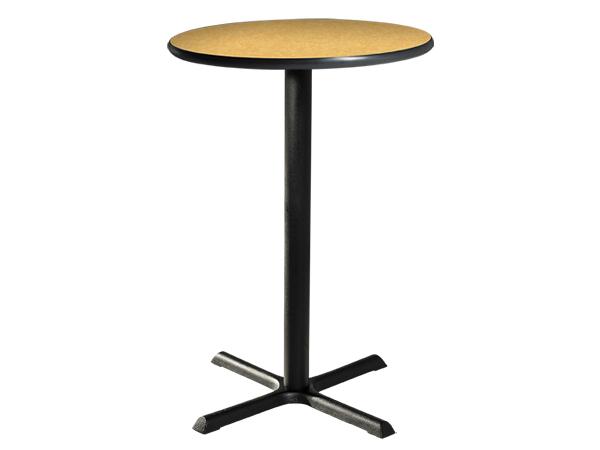 CEBT-033 | 30" Round Bar Table w/ Brushed Yellow Top and Standard Black Base -- Trade Show Furniture Rental